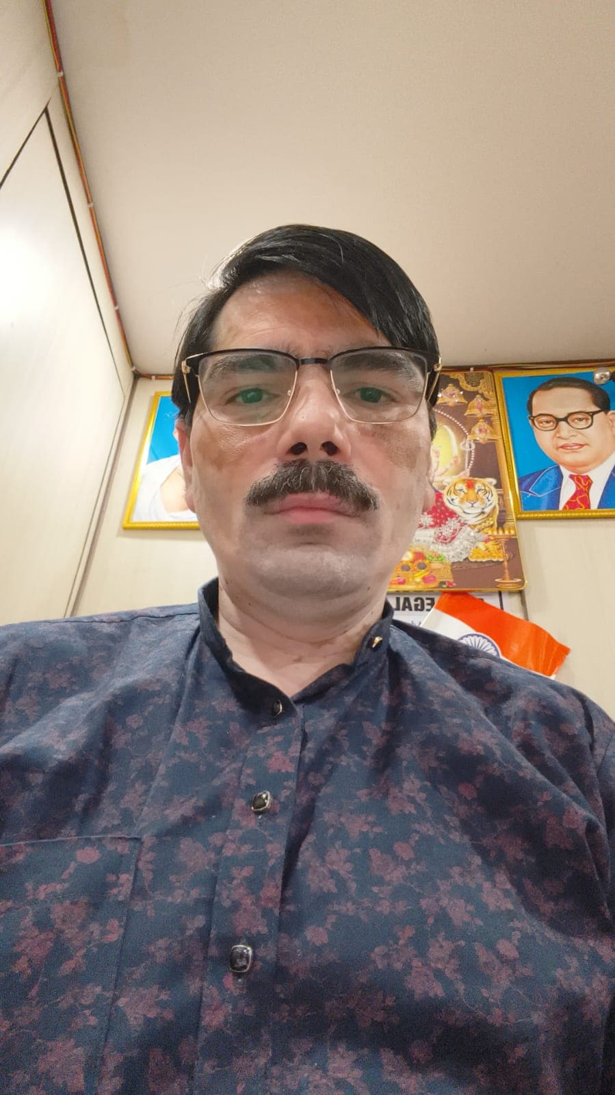 Arbind Kumar Srivastava Office Desk with Framed Leaders